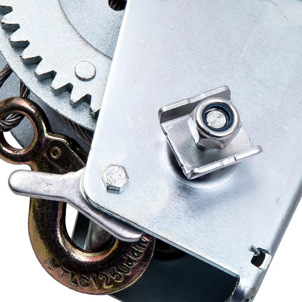 Single gear Cabrestante de mano Torno de mano Manivela 2500Lbs 1136Kg Hand Winch