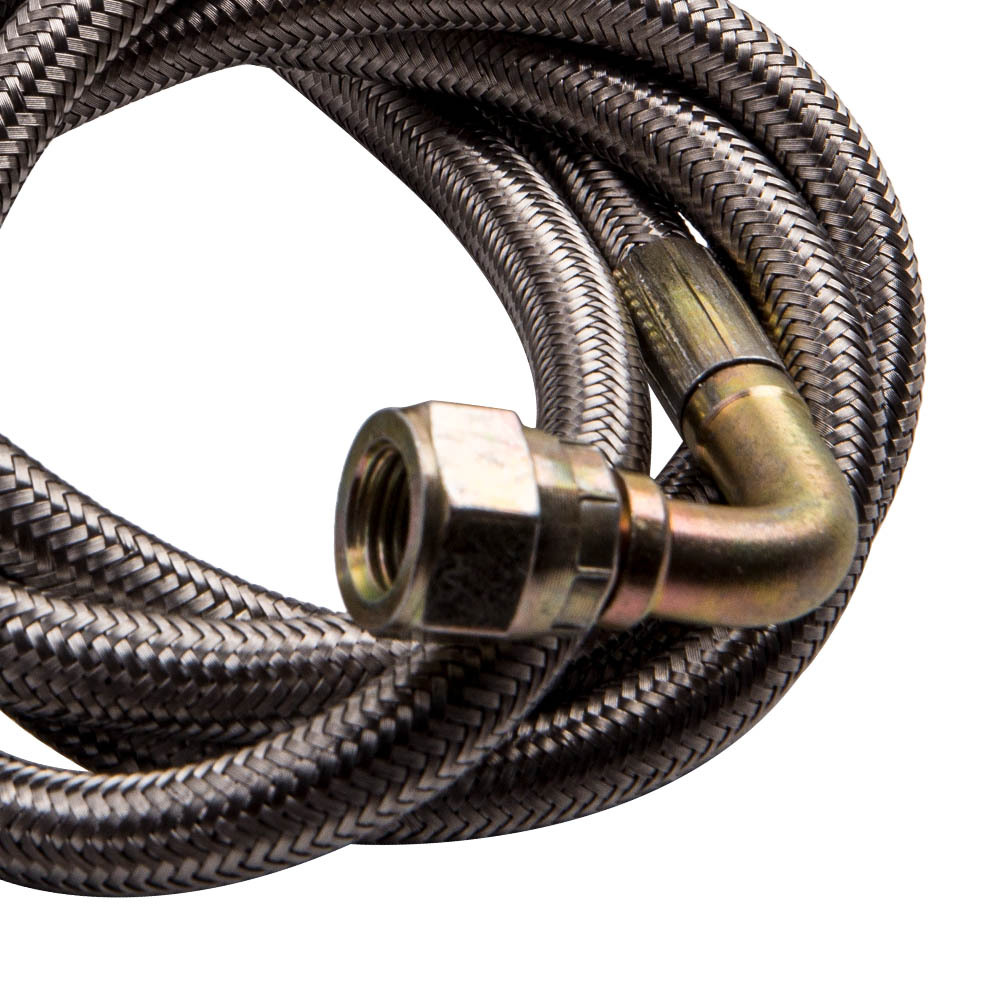 50 Braided Stainless Turbo Charge 1/8 Npt Oil Feed Line Fit T3 T3/T4 T4 T70