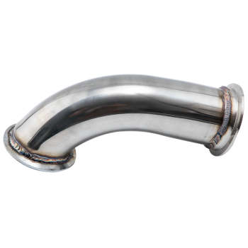 Emusa 2PCS 90 Deg 2.5" ID V-band To Vertical T3 Flange SS Elbow Adapter