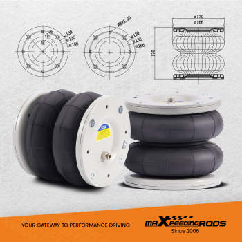 Air Suspension Spring KIT with Compressor compatible for Ford Transit 2001-2022 - 4 ton