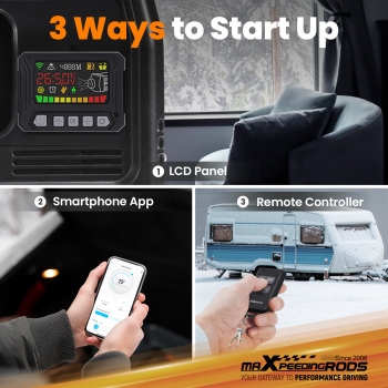 Updated Air diesel Heater LCD Bluetooth 5KW 12V For Lorry MotorHomes Caravan RV