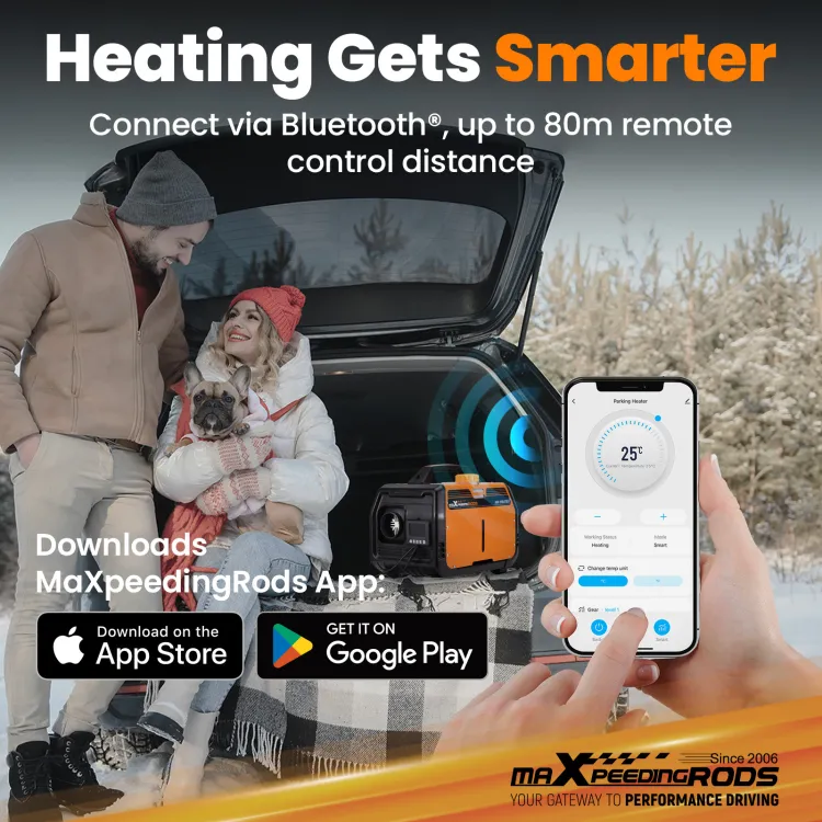 Riscaldatore Diesel MaXpeedingrods 5KW 12V - Con App Bluetooth, Telecomando, Per Camper E Camion - Foto 4