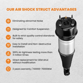 2x Rear Air Suspension Shock Strut compatible for Jaguar XJ Series XJR XJ6 XJ8 X350 X358