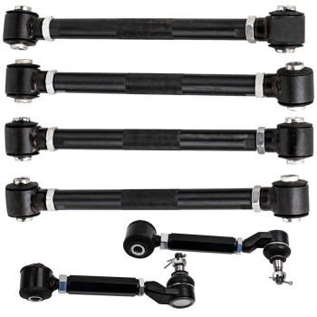 6 Pcs Rear UpperLower Control Toe Camber Arms compatible for Honda AccordÂ 2003   2007