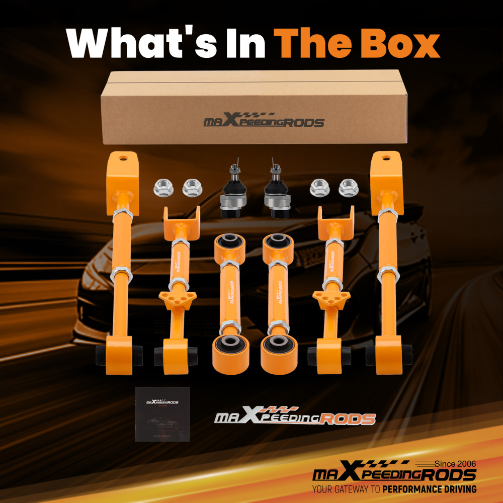 Kit de rótula delantera + brazo de control de inclinación trasera compatible con los modelos de compatible para Honda Accord 2008-2017