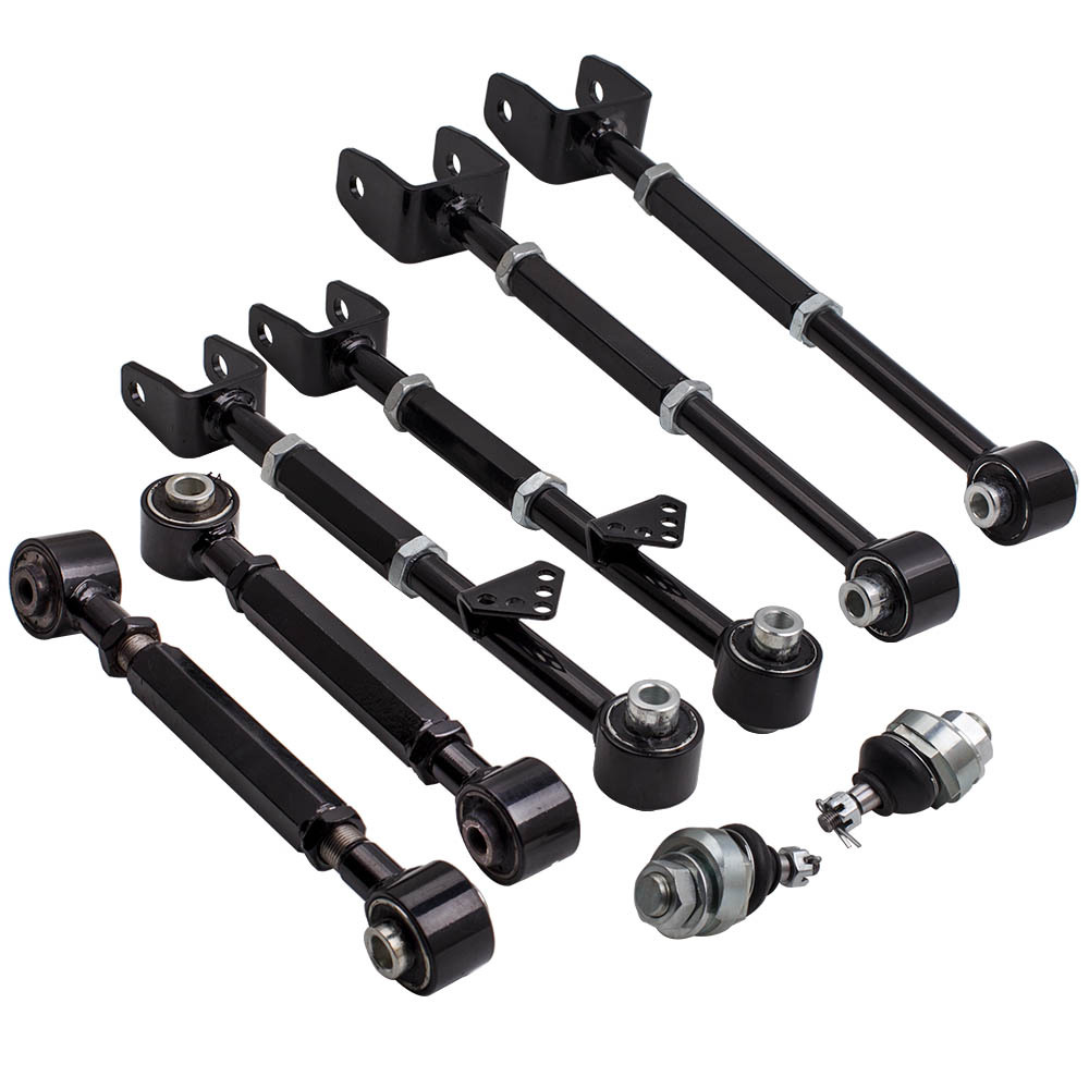 Joint à rotule avant + kit dorteil de bras de commande de carrossage arrière compatible pour Honda Accord 08-13 compatible pour Acura TL TSX 09-13