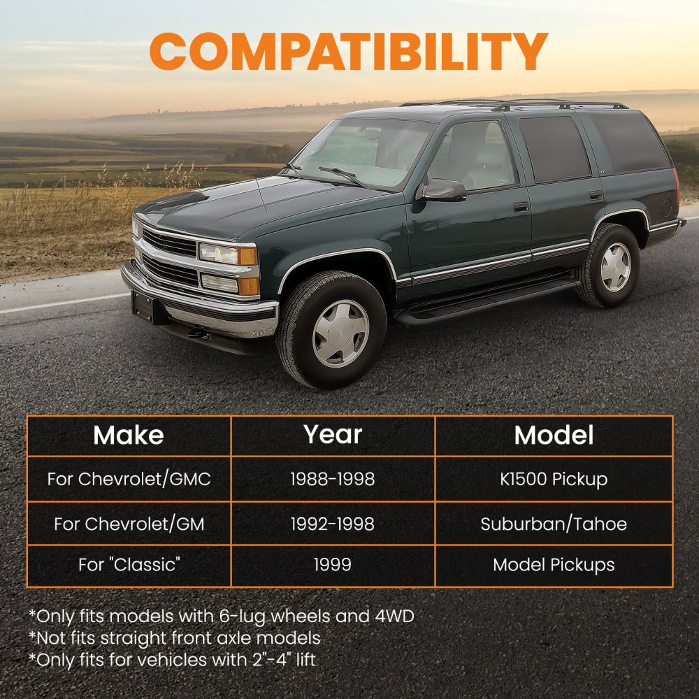 Upper Control Arms 2-4 Lift Kit compatible for Chevy/GMC K1500 88-98 compatible for Suburban/Tahoe 92-98 Upper Control Arms 2-4 Lift Kit compatible for Chevy/GMC K1500 88-98 compatible for Suburban/Tahoe 92-98
