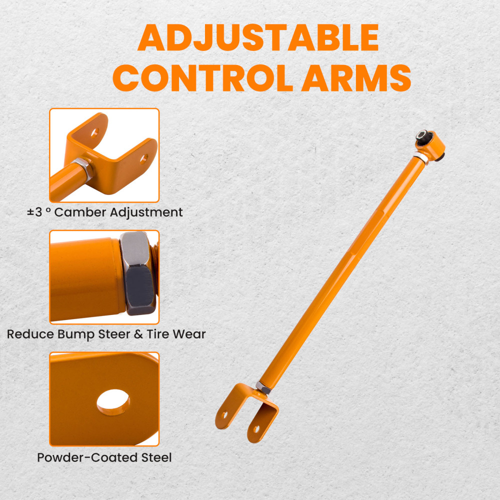 Trasero Brazo de Control Ajustable Camber Plate compatible para BMW 3 Series E36 E46 Z4 X3