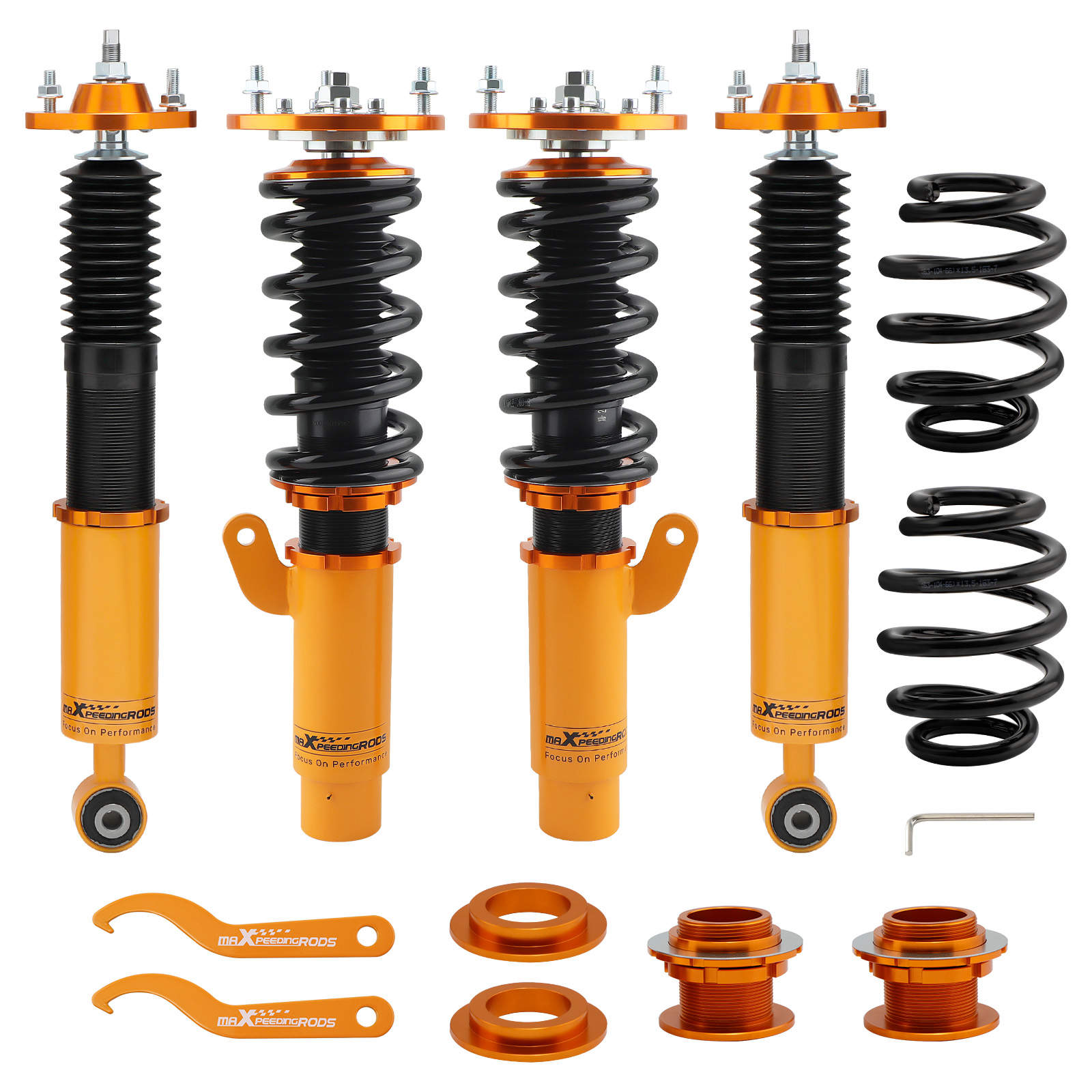 Maxpeedingrods Coilovers Kit compatible for BMW E46 sedan 318i; 330i; 325i;  328i; 318d; 320d; 320i,325i ;330d i 1998-2005