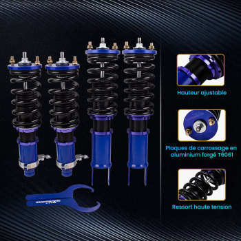 4pcs combinés filetés Compatible pour HONDA CIVIC 1989-1991 ED2 ED3 ED4kit dabaissement