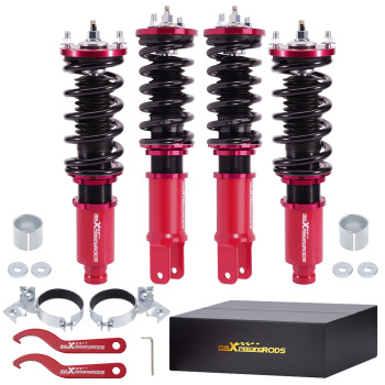 Maxpeedingrods Full Assembly Coilovers Adjust Damper Shock Absorbers compatible for Honda CR-X del Sol 1992-1995 EG lowering kit