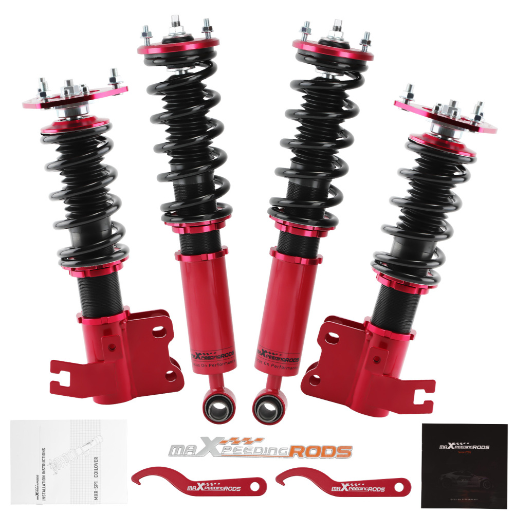 4pcs Coilover Shock Struts compatible for Nissan S13 180SX 200SX Silvia 240SX Front + Rear