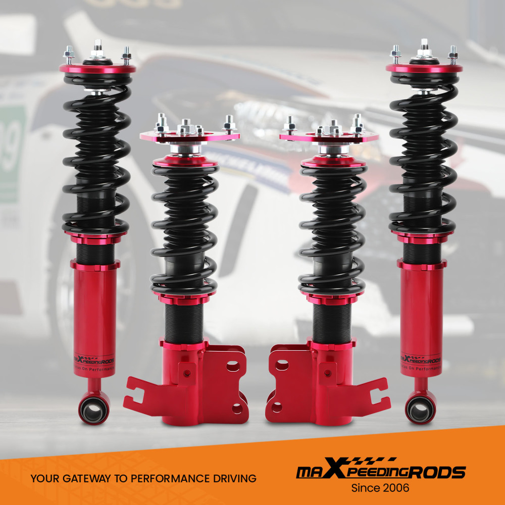 4pcs Coilover Shock Struts compatible for Nissan S13 180SX 200SX Silvia 240SX Front + Rear