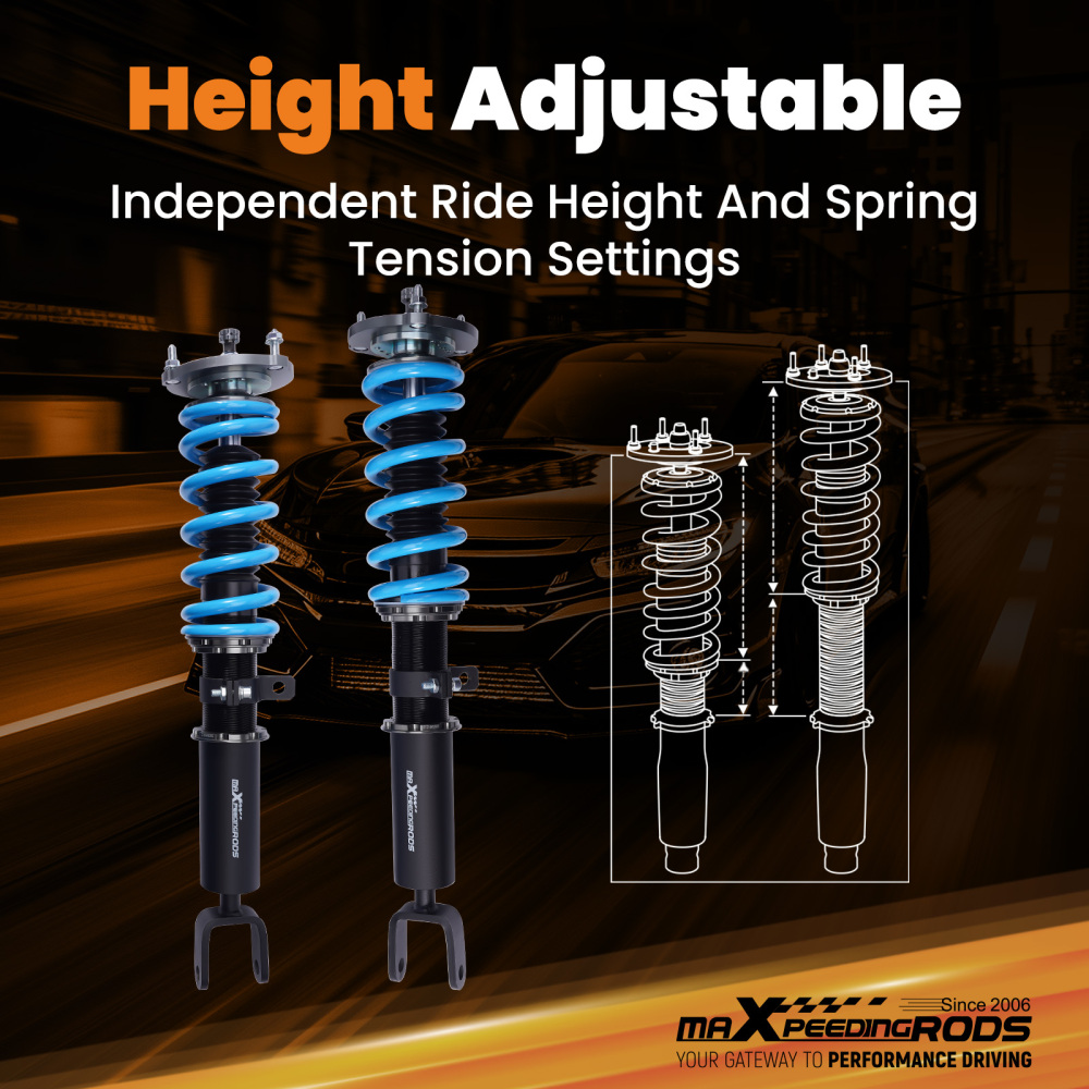 Performance Coilovers Kit compatible for BMW 5 Series F10 RWD Saloon 2009-2016 528i 520d Lowering Kit Performance Coilovers Kit compatible for BMW 5 Series F10 RWD Saloon 2009-2016 528i 520d Lowering Kit