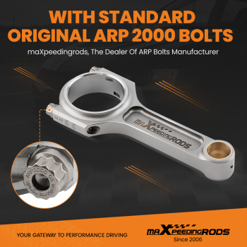 I-Beam Forged Connecting Rods + ARP Bolts compatible for Toyota Supra 2JZ 2JZ-GE/GTE Engine