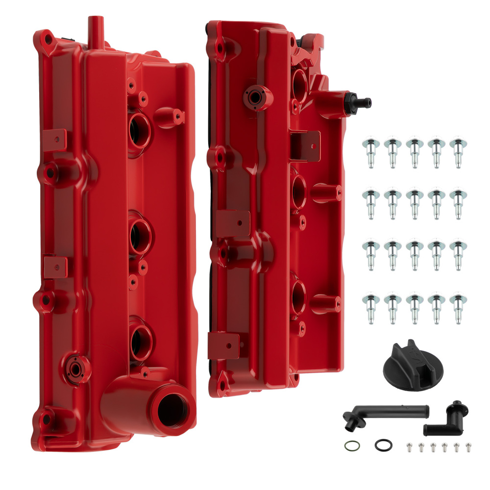 2pc Aluminum Valve Cover w/ Gasket Kit compatible for Infiniti FX35 G35 M35 compatible for Nissan 350Z 2pc Aluminum Valve Cover w/ Gasket Kit compatible for Infiniti FX35 G35 M35 compatible for Nissan 350Z