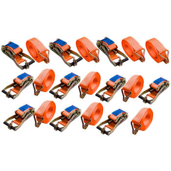 10 X Heavy Duty Ratchet Tie Down Straps 5M x 50MM ×4T Transport Truck Lashing