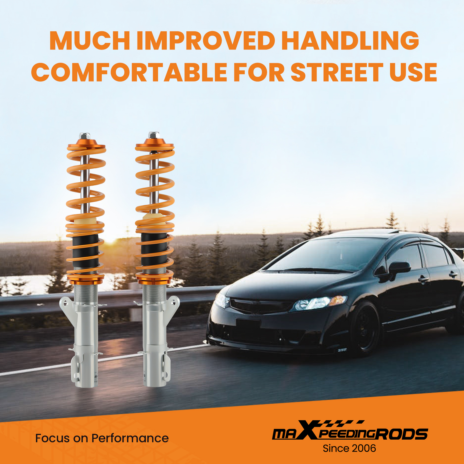 Coilover Struts compatible for VW GOLF / GTI MK4 98-07, compatible