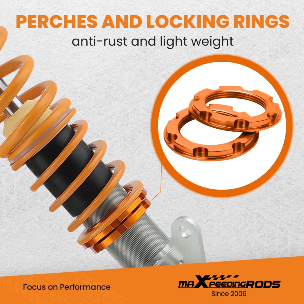 Compatible for Audi TT compatible for FWD 98-06 - MK1 - Height Adjustable MaXpeedingrods Coilovers Shocks 