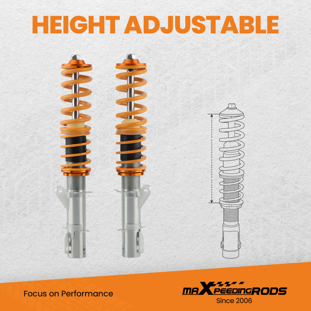 Coilover Suspension Kit compatible for VW Golf Mk4 IV compatible for Audi A3 8L TT 8N 1996-2006 Lowering Kit Coilover Suspension Kit compatible for VW Golf Mk4 IV compatible for Audi A3 8L TT 8N 1996-2006 Lowering Kit