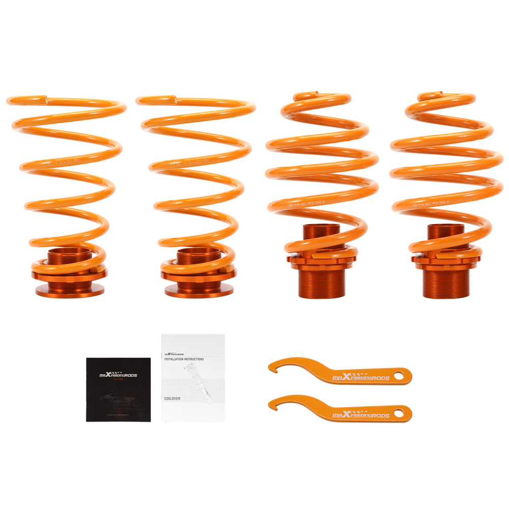Compatible for Bmw E30 All Adjustable Coilover Suspension Spring Lit 51mm Front Inserts Lowering Kit Compatible for Bmw E30 All Adjustable Coilover Suspension Spring Lit 51mm Front Inserts Lowering Kit
