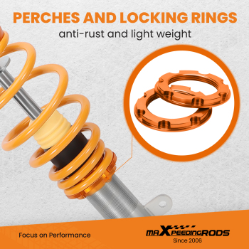 Adjustable Suspension Kit Springs Shock Absorbers compatible for Citroën C4 LA UA LC 1.6 2.0 HDi