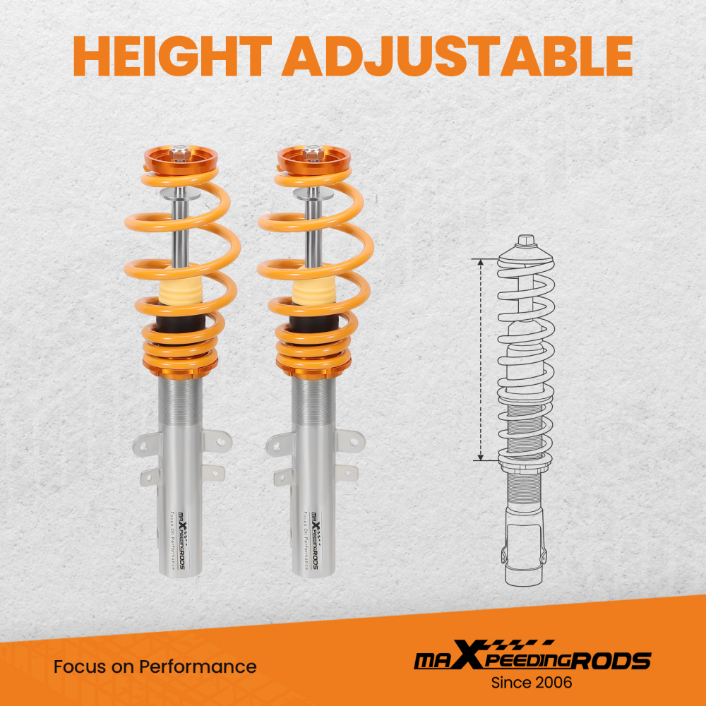 Adjustable Suspension Kit Springs Shock Absorbers compatible for Citroën C4 LA UA LC 1.6 2.0 HDi Adjustable Suspension Kit Springs Shock Absorbers compatible for Citroën C4 LA UA LC 1.6 2.0 HDi
