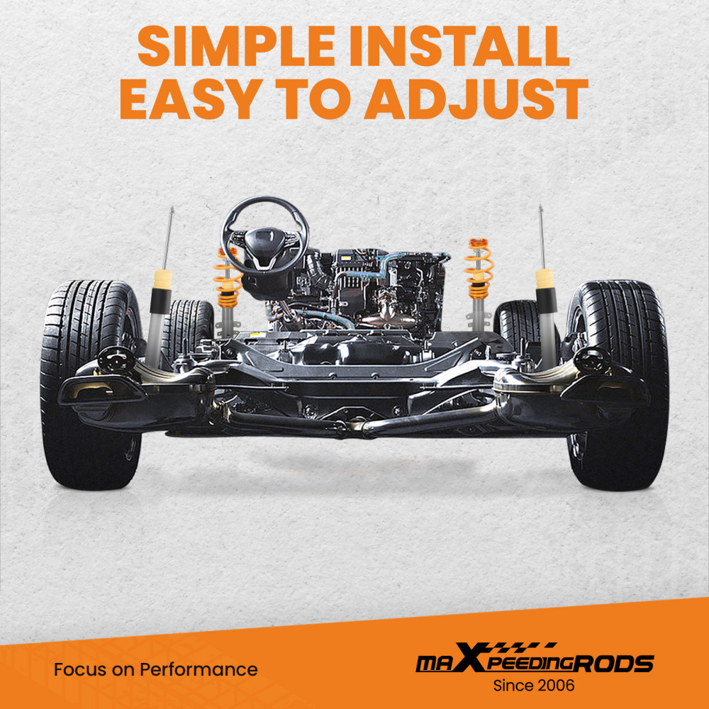Adjustable Suspension Kit Springs Shock Absorbers compatible for Citroën C4 LA UA LC 1.6 2.0 HDi Adjustable Suspension Kit Springs Shock Absorbers compatible for Citroën C4 LA UA LC 1.6 2.0 HDi