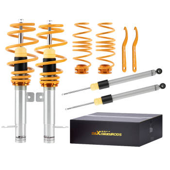 Street Coilovers Compatible for Ford Fiesta Mk6 JD JH 1.6 TDCi 2001 2002 2003 2004-2008. Lowering Kit