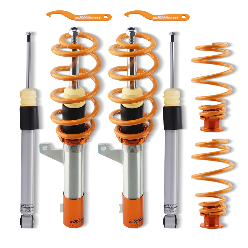 Adjustable Height Spring Strut Coilovers Kit compatible for VW MK6 compatible for Golf GTI 2010-2014 lowering kit Adjustable Height Spring Strut Coilovers Kit compatible for VW MK6 compatible for Golf GTI 2010-2014 lowering kit