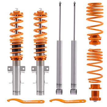 Compatible for VW Polo Mk5 6R compatible for Seat Ibiza 9J compatible for Audi Adjustable Coil Spring Coilover Suspension Kit Lowering Kit