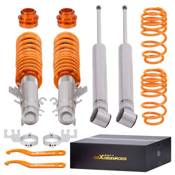 Compatible for VW Polo Mk5 6R compatible for Seat Ibiza 9J compatible for Audi Adjustable Coil Spring Coilover Suspension Kit Lowering Kit