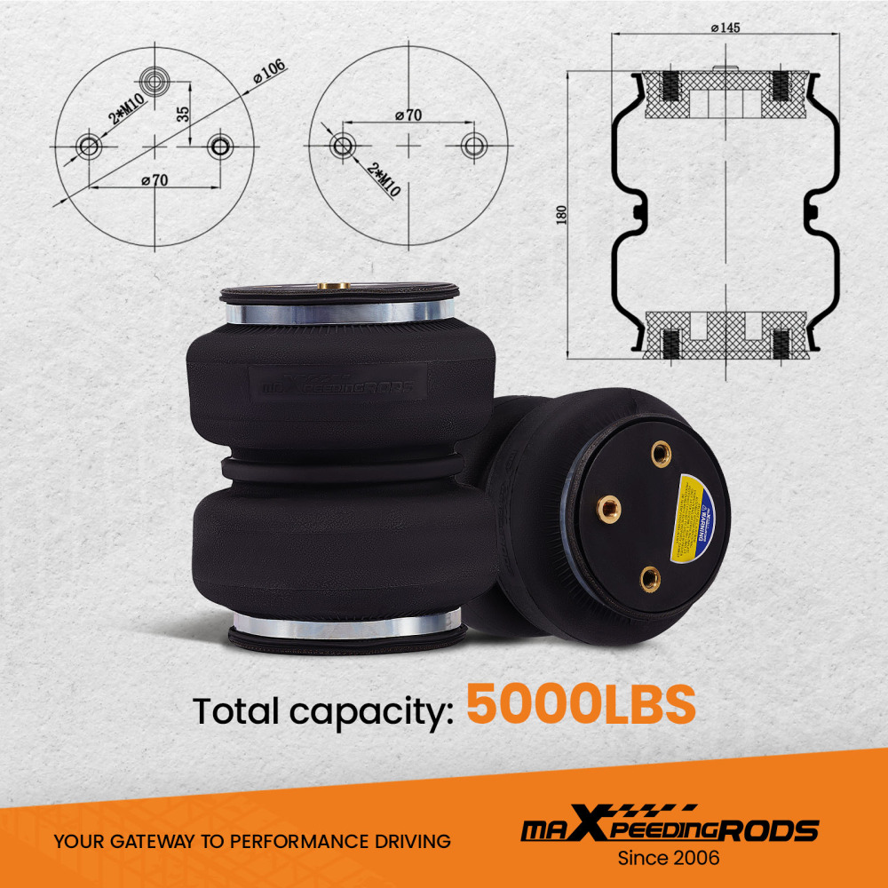 Rear Air Helper Spring Leveling Kit compatible for Ford F250 F350 compatible for Super Duty 2005 06 07-10 Rear Air Helper Spring Leveling Kit compatible for Ford F250 F350 compatible for Super Duty 2005 06 07-10