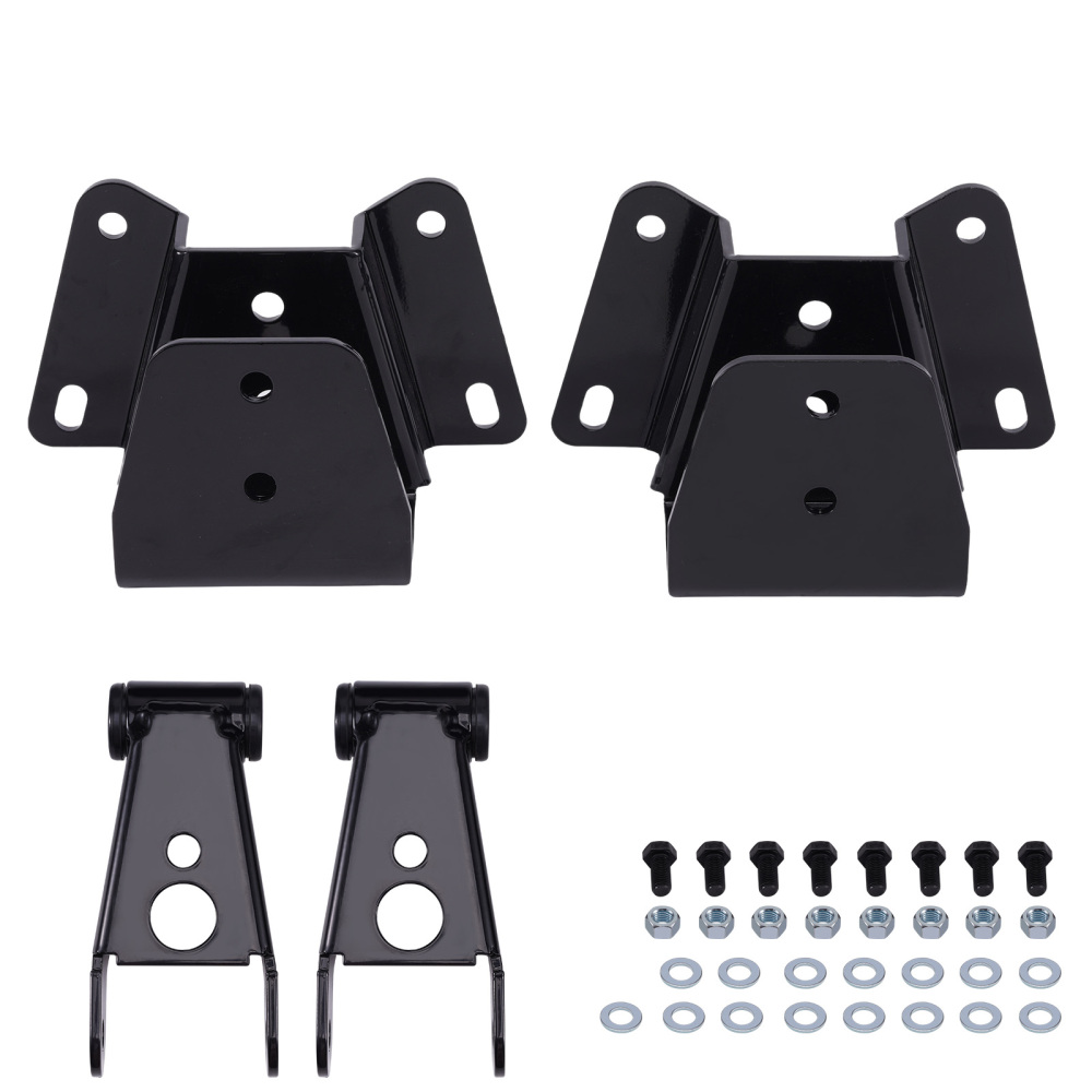 4 Rear Drop Lowering Kit Shackles Hangers compatible for Ford F-150 F-100 2WD 1973-1996