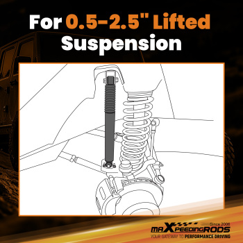 maXpeedingrods Front Shocks compatible for Jeep Wrangler JK Unlimited 07-18 Lifted 0.5-2.5