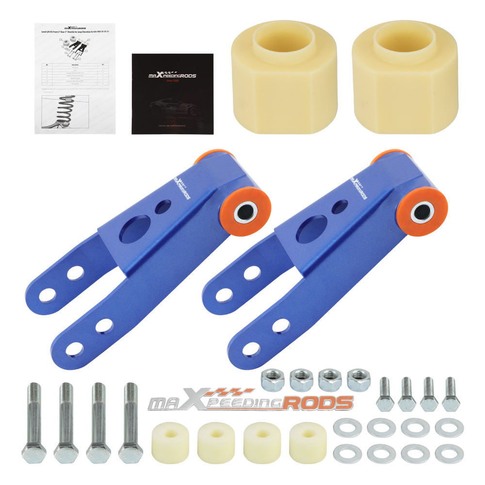 Full 3 + 2 Steel Shackles Lift Kit compatible for Case Drop compatible for Jeep Cherokee XJ 1984-2001 Full 3 + 2 Steel Shackles Lift Kit compatible for Case Drop compatible for Jeep Cherokee XJ 1984-2001