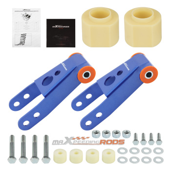Full 3 + 2 Steel Shackles Lift Kit compatible for Case Drop compatible for Jeep Cherokee XJ 1984-2001
