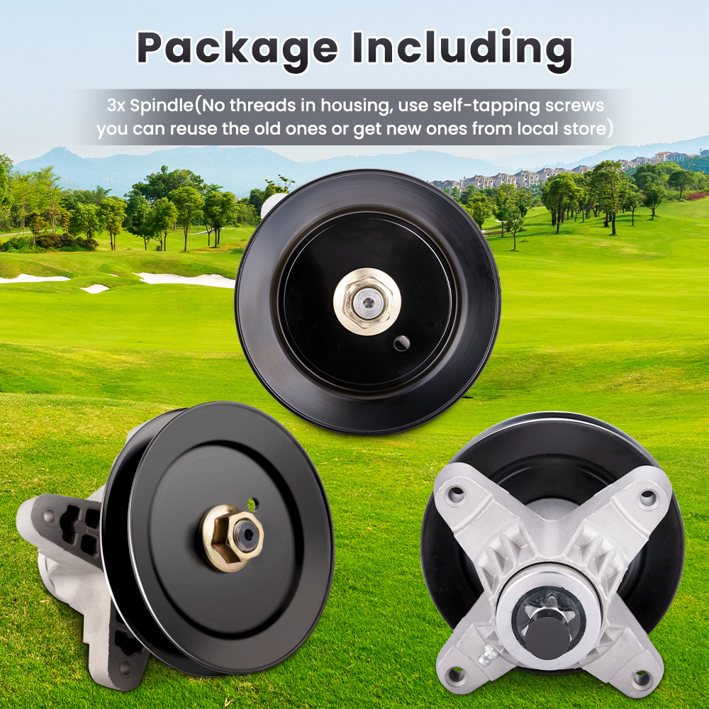 3x For MTD compatible for Cub Cadet LT SLT 50 54 inch 918-04125B Lawnmower Spindle Assembly