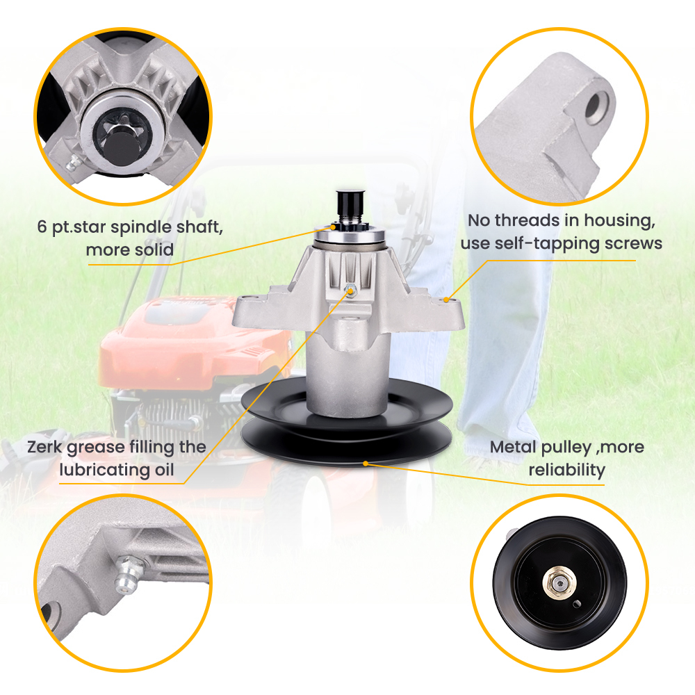 3x For MTD compatible for Cub Cadet LT SLT 50 54 inch 918-04125B Lawnmower Spindle Assembly