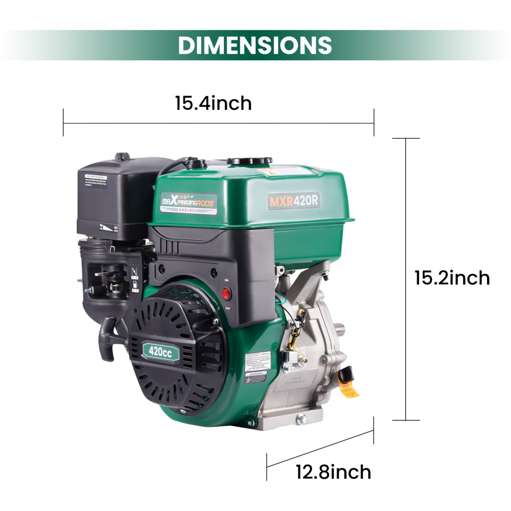 420cc 15HP OHV Horizontal Gasoline Engine Motor Recoil Start Rototiller