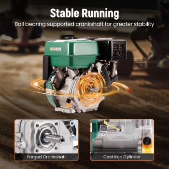 420cc 15HP OHV Horizontal Gasoline Engine Motor Recoil Start Rototiller