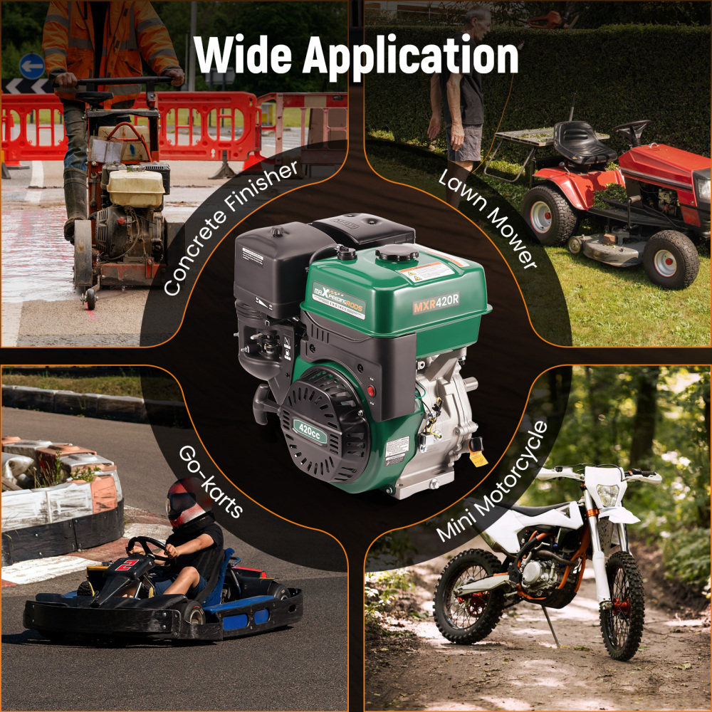 420cc 15HP OHV Horizontal Gasoline Engine Motor Recoil Start Rototiller