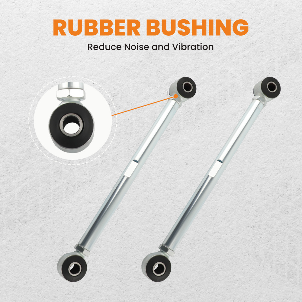 Adjustable Pair Rear Strut Rods Kit with Rubber Bushings compatible for Corvette 1963-1979 Adjustable Pair Rear Strut Rods Kit with Rubber Bushings compatible for Corvette 1963-1979