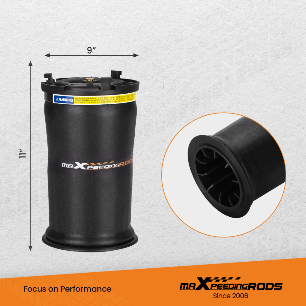 2x Rear Left+RightAir Suspension Springs Bag compatible for Hummer H2 2003-2009 6.0L 6.2L