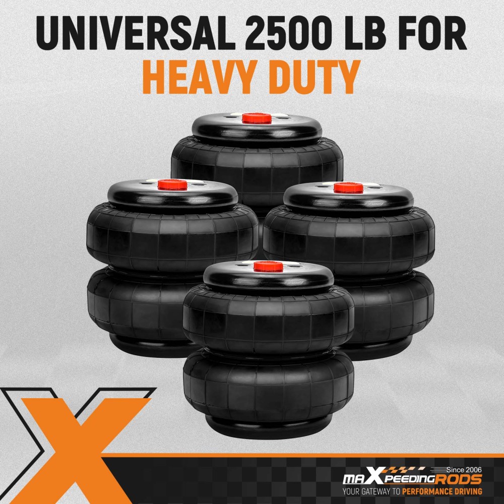 4x Universal Air Suspension Bags Air Sleeve Bag 1/2npt Single Port 2500lbs 4x Universal Air Suspension Bags Air Sleeve Bag 1/2npt Single Port 2500lbs