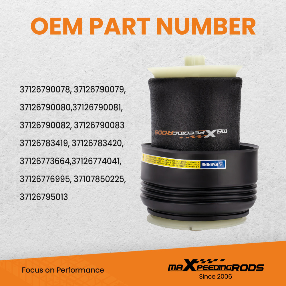 Pair Air Spring Bag Air Suspension Pair compatible for BMW X5 E70 xDrive35d M Sport 2007-13