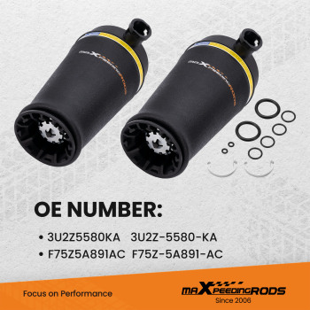 For 97-02 compatible for Ford Expedition Navigator 2WD UN93 Pair Rear Suspension Air Spring Bag
