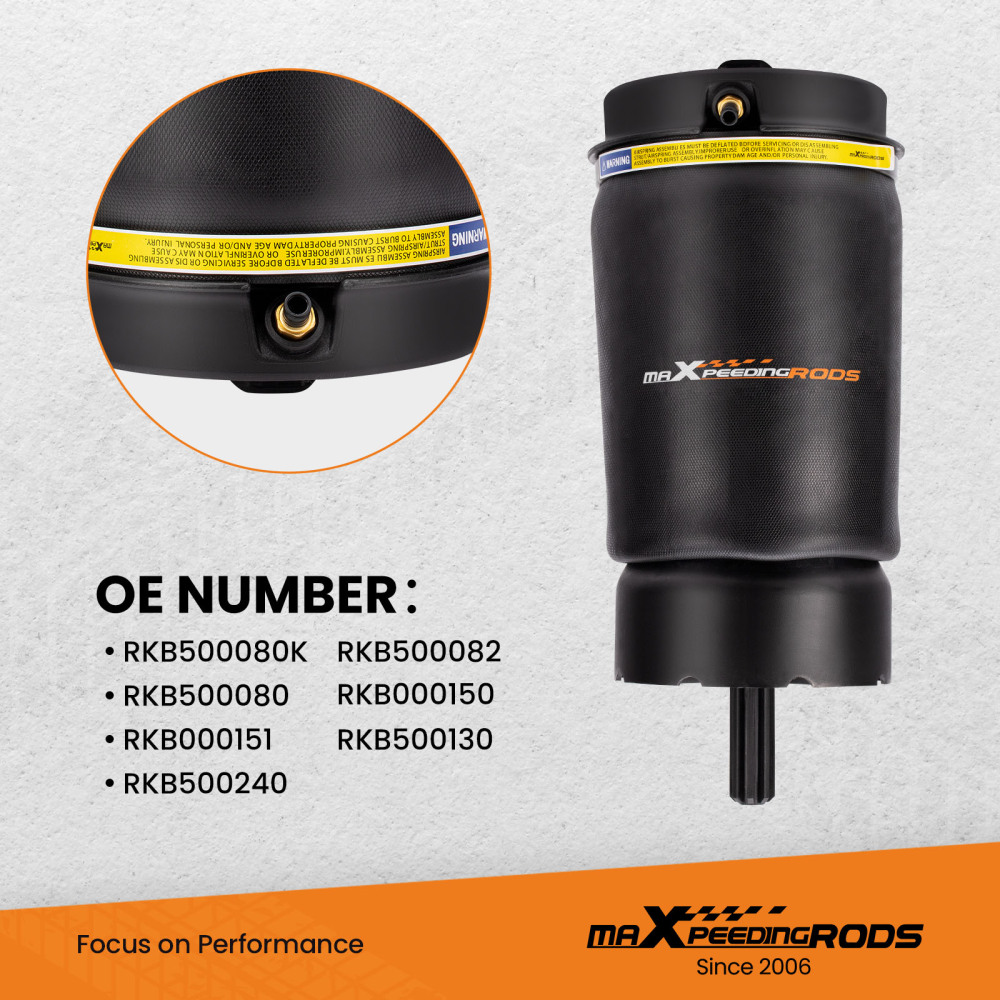 Rear Air Suspension Spring Bag Bellows compatible for Range Rover MK3 L322 RKB500080 2002- Rear Air Suspension Spring Bag Bellows compatible for Range Rover MK3 L322 RKB500080 2002-