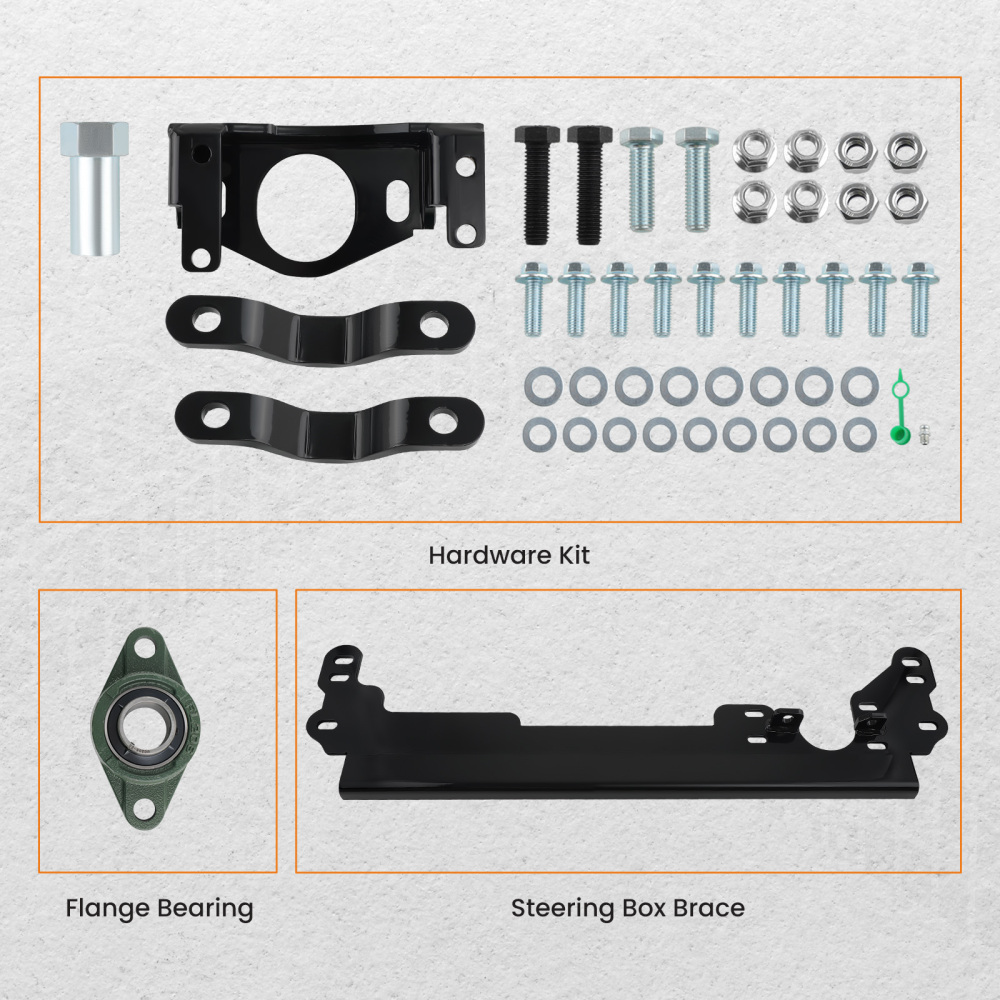Steering Box Brace W/ Sector Support Front Shaft compatible for Cherokee XJ 1984-2001