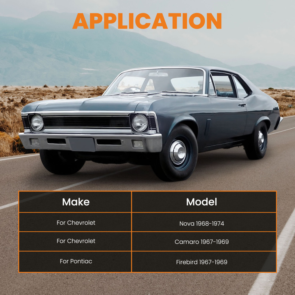 Rear Shock Relocation Kit compatible for Pontiac Firebird Compatible for Chevy Camaro 67-69 Nova 68-74